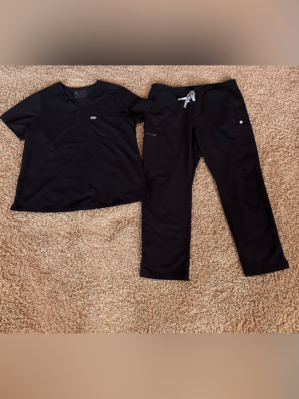 Figs Black Scrub Set XLP